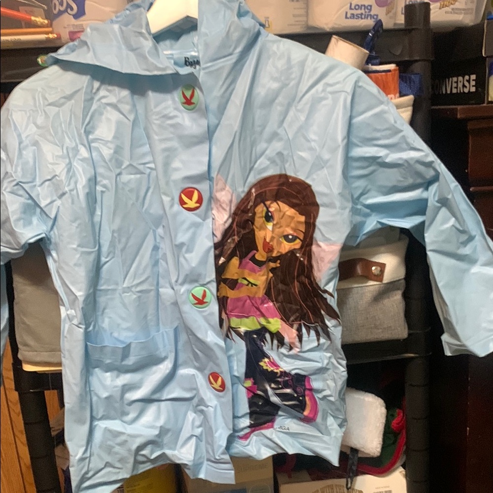 Blue Disney Raincoat with Character Print